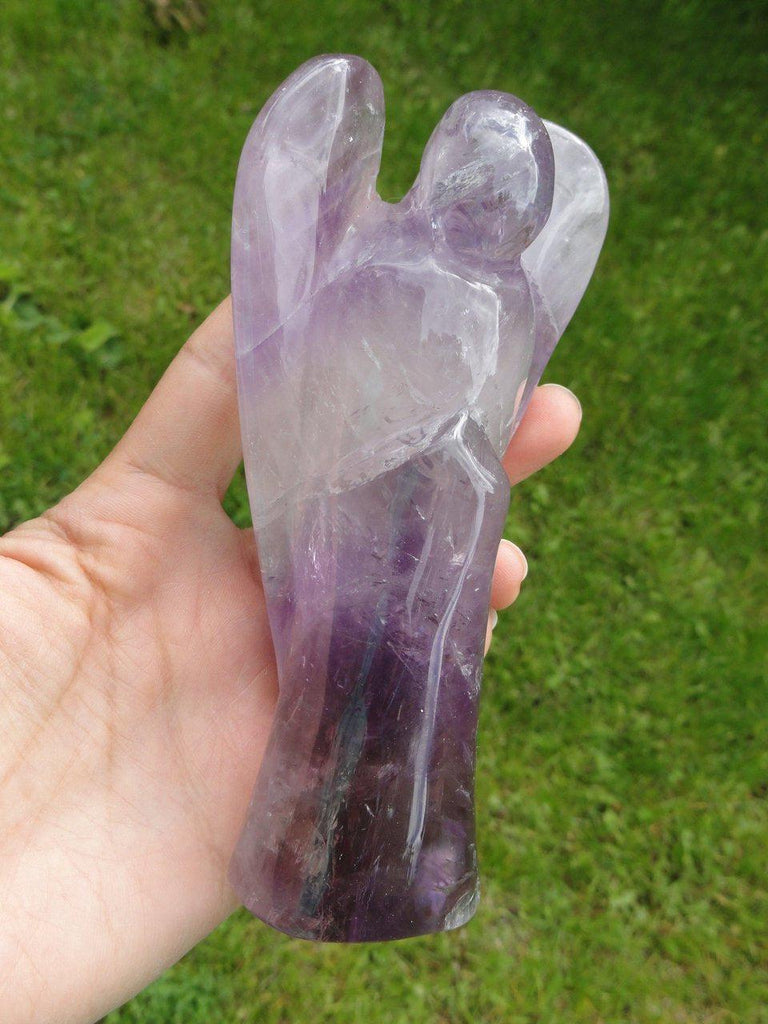 AMETHYST ANGEL CARVING From Brazil* - Earth Family Crystals