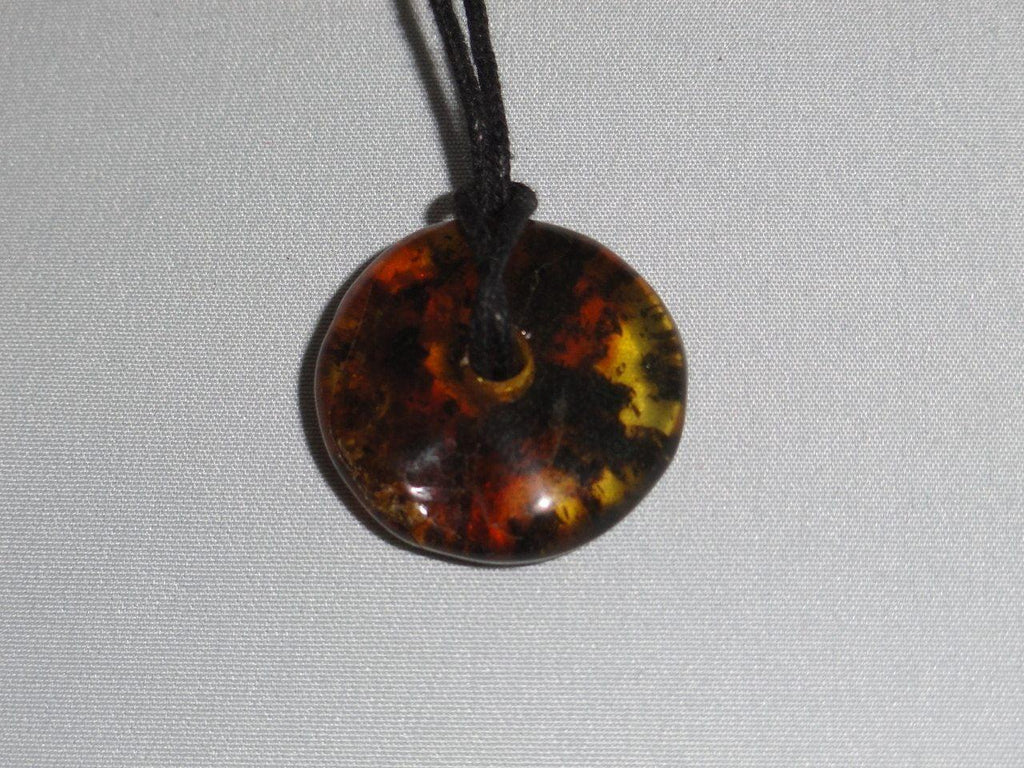 BALTIC AMBER GREEN DONUT  PENDANT~ CALMS NERVES, INCREASES CONFIDENCE & MENTAL CLARITY* - Earth Family Crystals