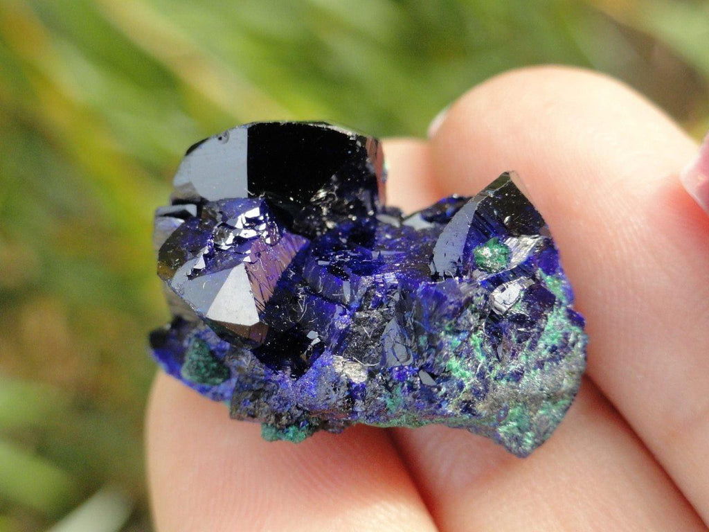 Terminated Gemmy Crystal AZURITE SPECIMEN With Malachite Sprinkles From  Milpillas Mine, Mexico - Earth Family Crystals