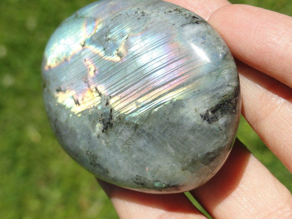 LABRADORITE PALM STONE~ Stone of Magical Abilities - Earth Family Crystals