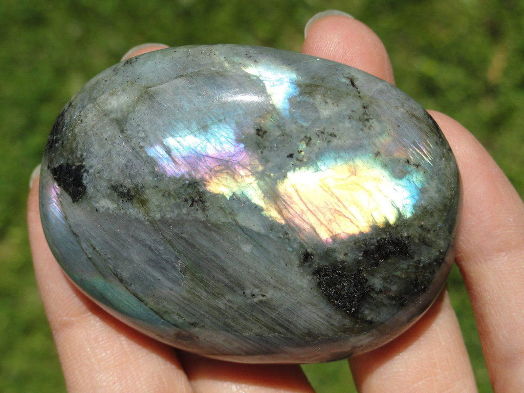 LABRADORITE PALM STONE~ Stone of Magical Abilities - Earth Family Crystals