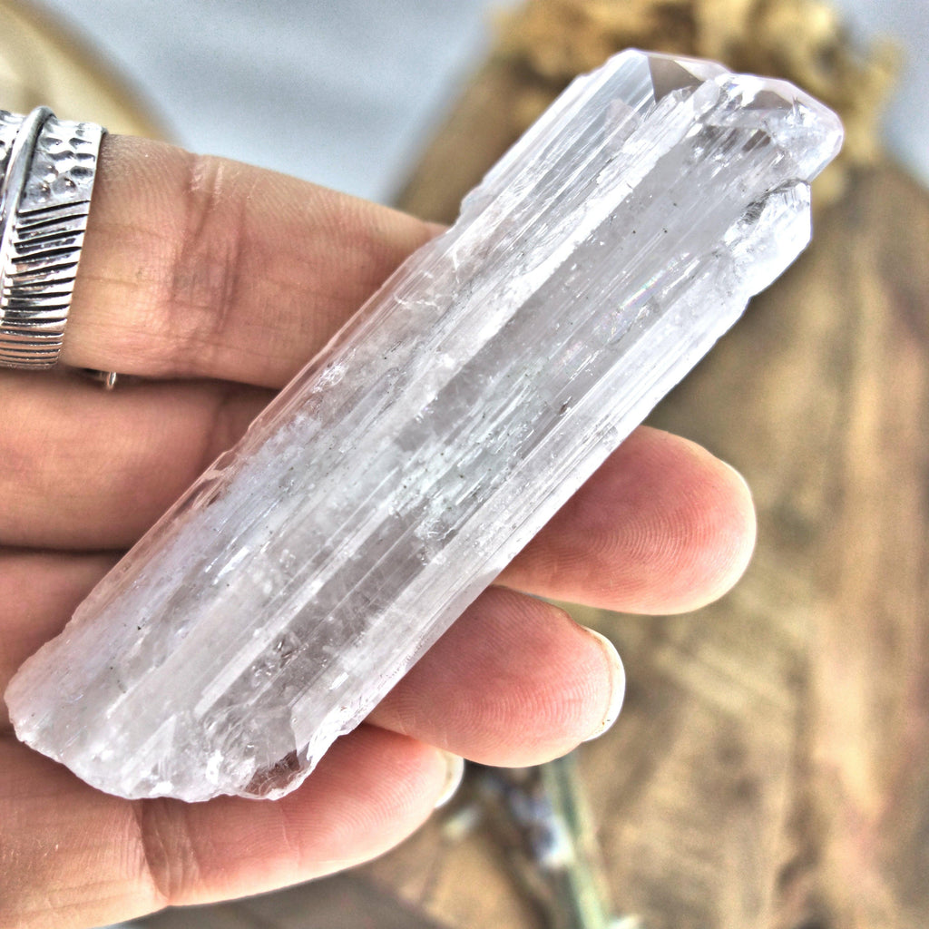 Lustrous Gemmy Multi Point Pink Raw Danburite From Mexico - Earth Family Crystals