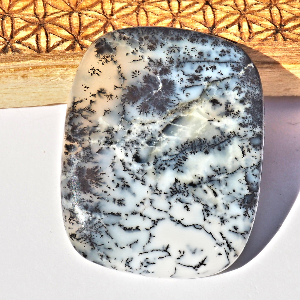 Chunky Dendritic Agate Cabochon Carving Ideal for Crafting #1 - Earth Family Crystals