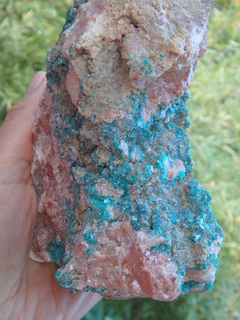 XL Turquoise Green Dioptase Raw Specimen - Earth Family Crystals