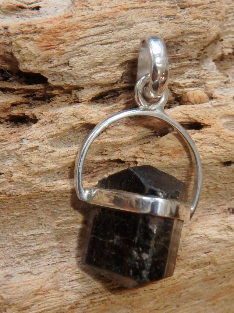 Grounding Natural Brown Dravite Point Pendant in Sterling Silver(Includes Silver Chain) - Earth Family Crystals