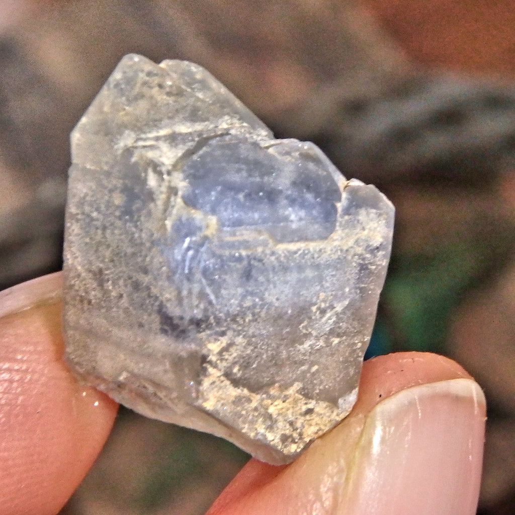Rare Elestial Mini Dumortierite Collectors Specimen From Brazil - Earth Family Crystals