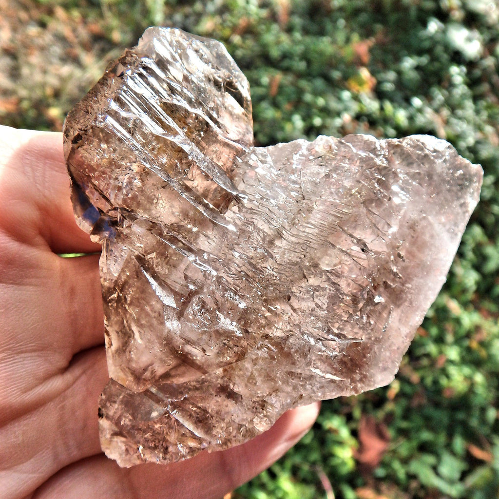 Jagged Heart Shape  Elestial Smoky Quartz From Brazil - Earth Family Crystals