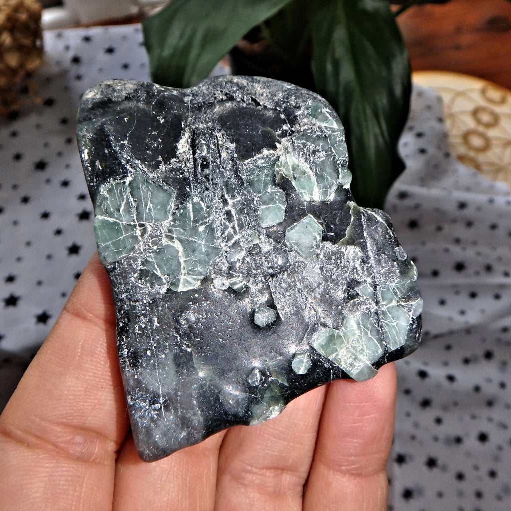 Green Emerald Free Form Slice From Brazil - Earth Family Crystals