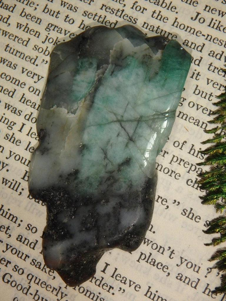 Wonderful Emerald Hand Held Slice Specimen 3 - Earth Family Crystals