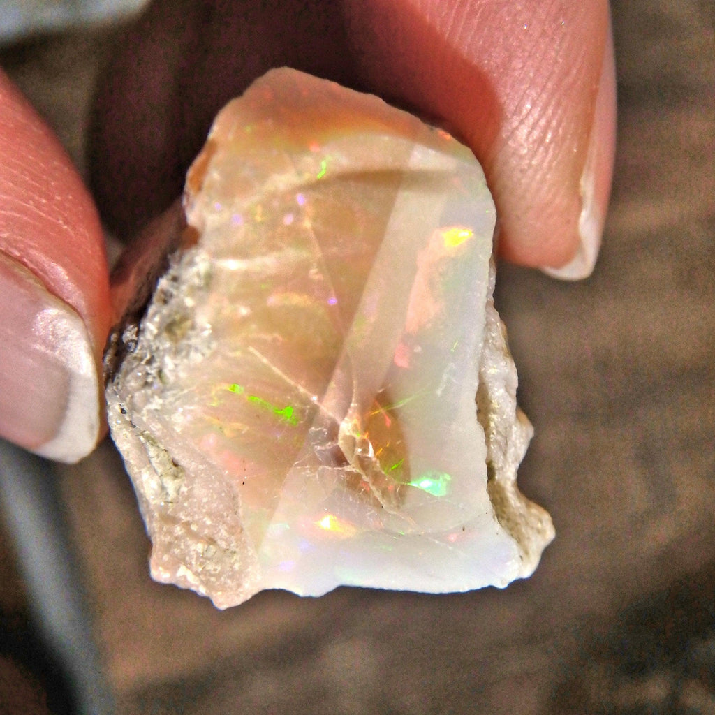 Mesmerizing Sparkles of Flash Ethiopian Opal Raw Specimen - Earth Family Crystals