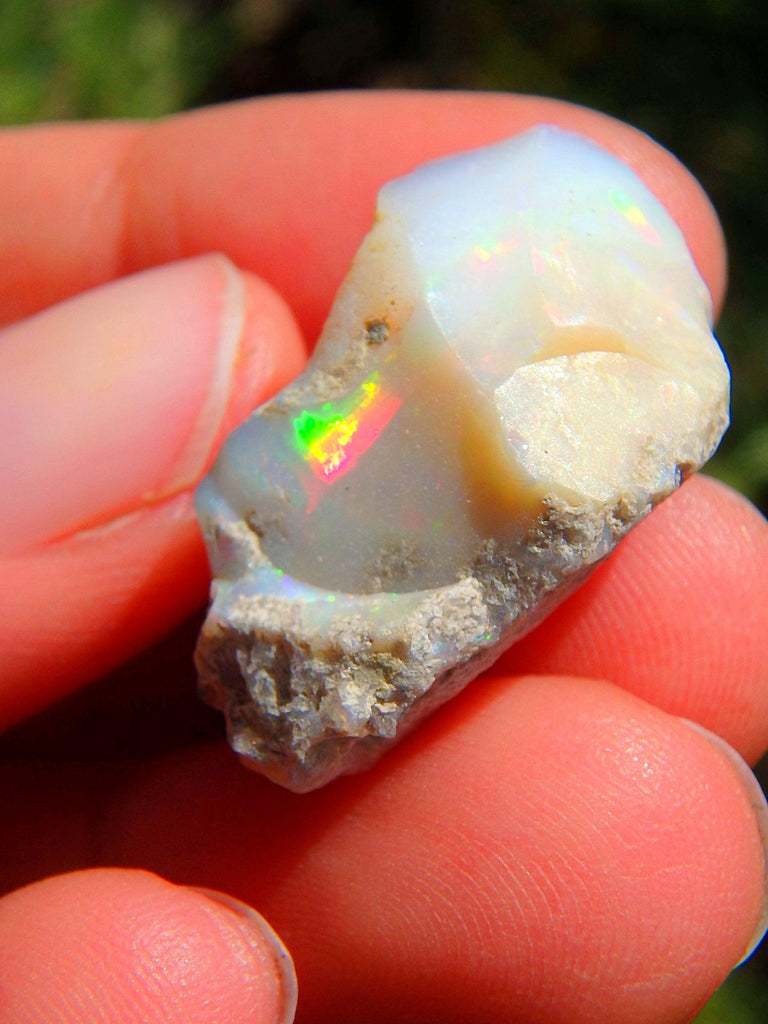 Rainbow Flashes Ethiopian Opal Raw Collectors Stone - Earth Family Crystals