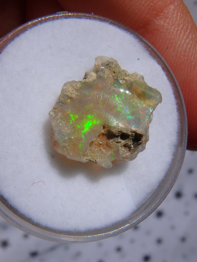 Beautiful Flashes Dainty Ethiopian Opal Raw Collectors Specimen 1 - Earth Family Crystals