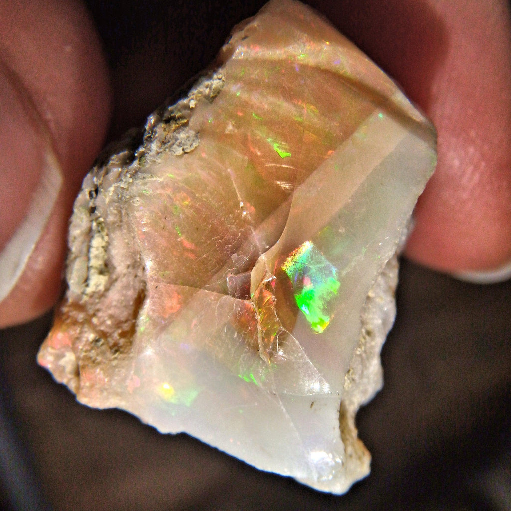 Mesmerizing Sparkles of Flash Ethiopian Opal Raw Specimen - Earth Family Crystals