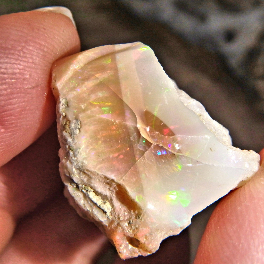 Mesmerizing Sparkles of Flash Ethiopian Opal Raw Specimen - Earth Family Crystals