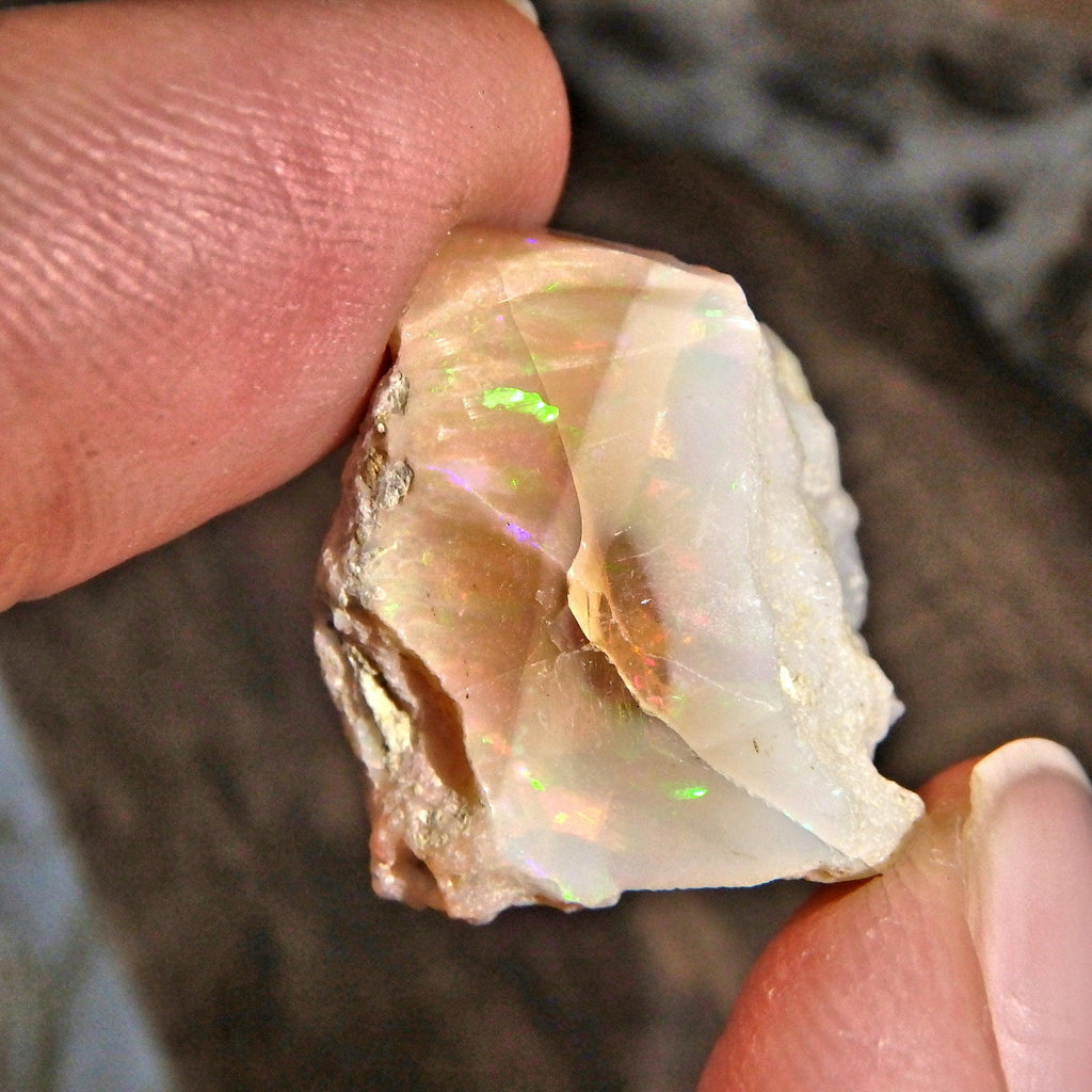 Mesmerizing Sparkles of Flash Ethiopian Opal Raw Specimen - Earth Family Crystals