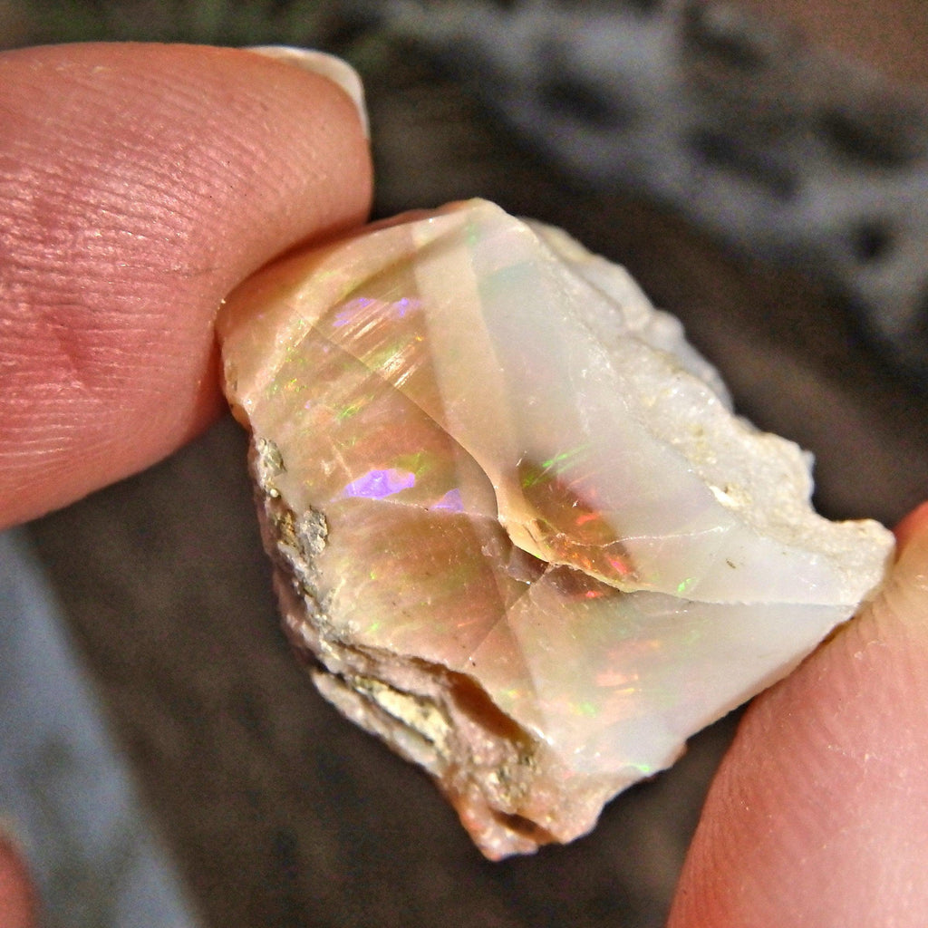 Mesmerizing Sparkles of Flash Ethiopian Opal Raw Specimen - Earth Family Crystals