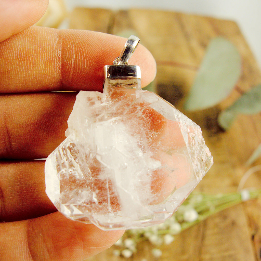 Reserved for Gina D. Chunky Natural Faden Quartz Pendant in Sterling Silver (Includes Silver Chain) - Earth Family Crystals