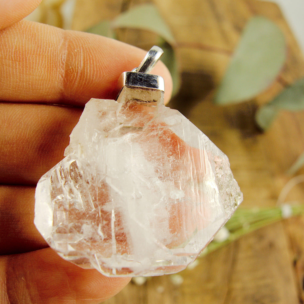 Reserved for Gina D. Chunky Natural Faden Quartz Pendant in Sterling Silver (Includes Silver Chain) - Earth Family Crystals