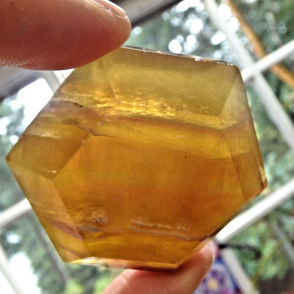 Golden Glow Polished Fluorite Carving Specimen 1 - Earth Family Crystals