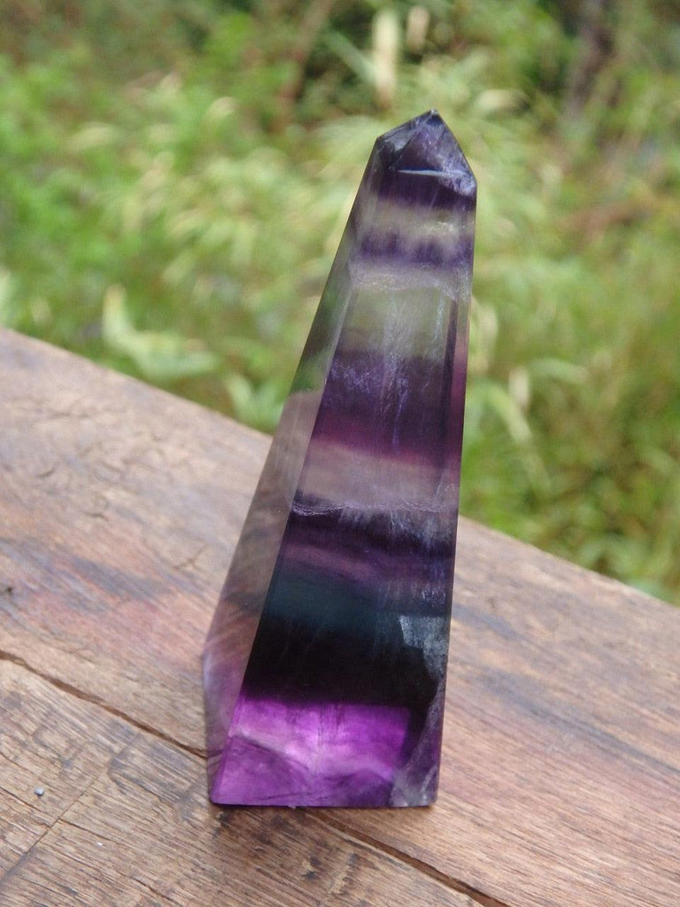 Stunning Turquoise Blue & Grape Purple Obelisk - Earth Family Crystals