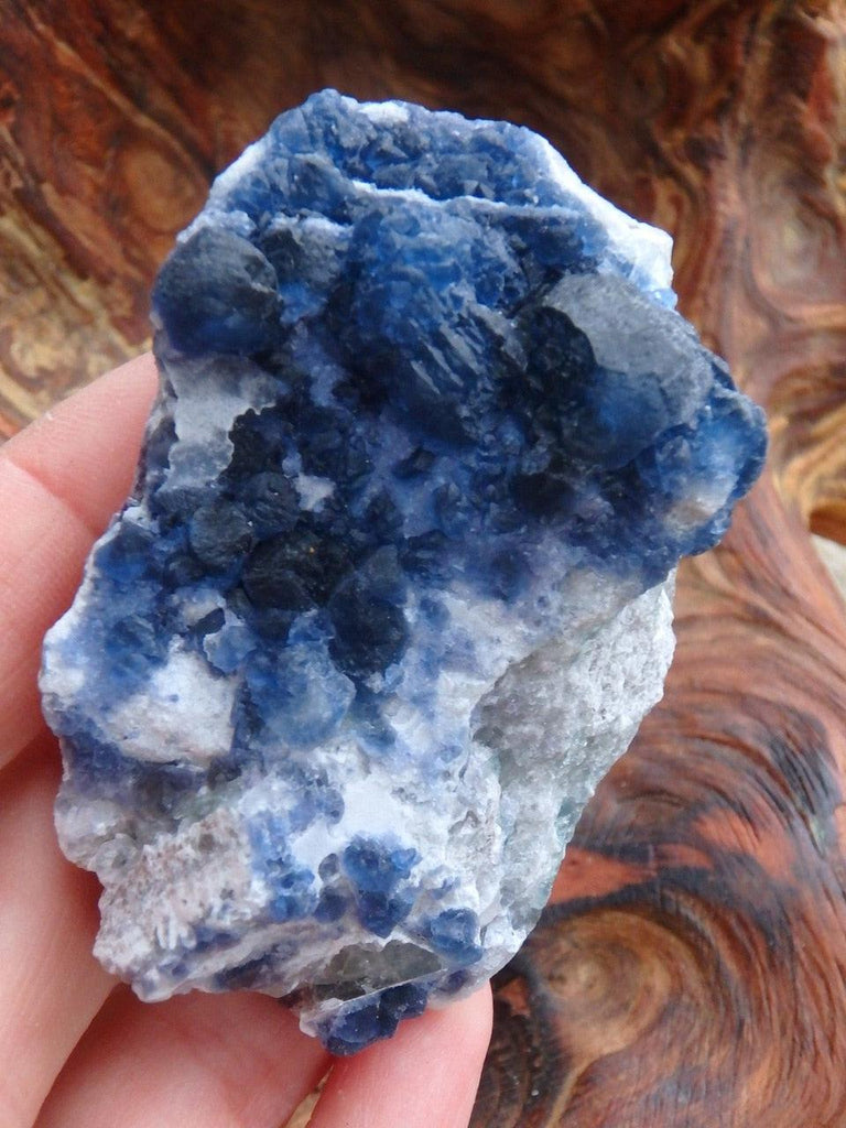 Rare Electric Blue Fluorite on Quartz Matrix - Earth Family Crystals