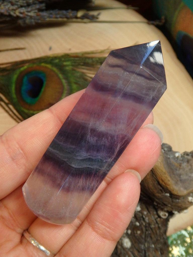 Rainbow Fluorite Gemstone Wand 8 - Earth Family Crystals