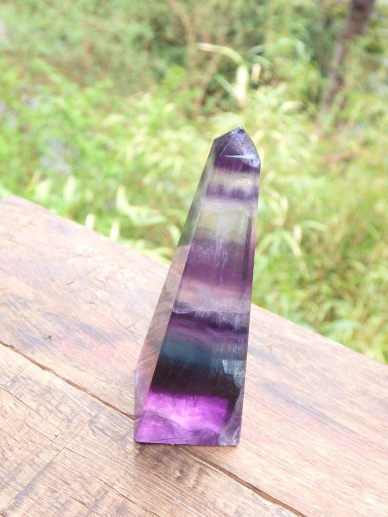 Stunning Turquoise Blue & Grape Purple Obelisk - Earth Family Crystals