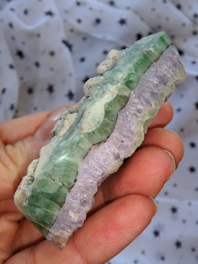 Rare & Natural Double Sided Beauty! Purple Druzy Amethyst & Vibrant Green Fluorite Partially Polished Specimen From Colorado - Earth Family Crystals