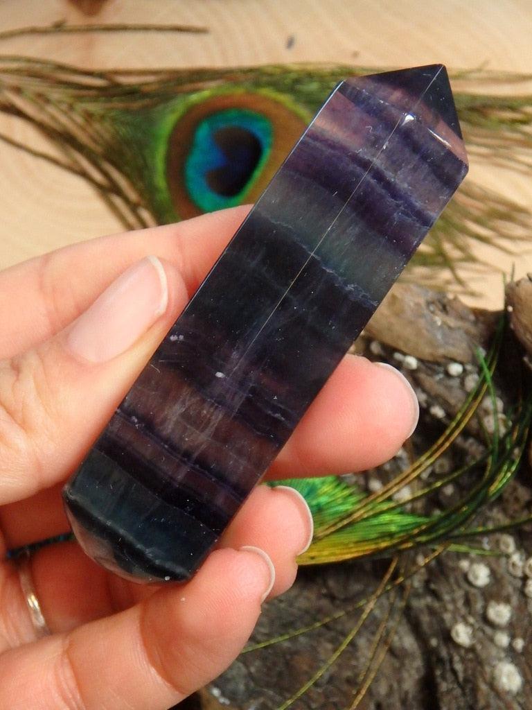 Rainbow Fluorite Gemstone Wand 7 - Earth Family Crystals
