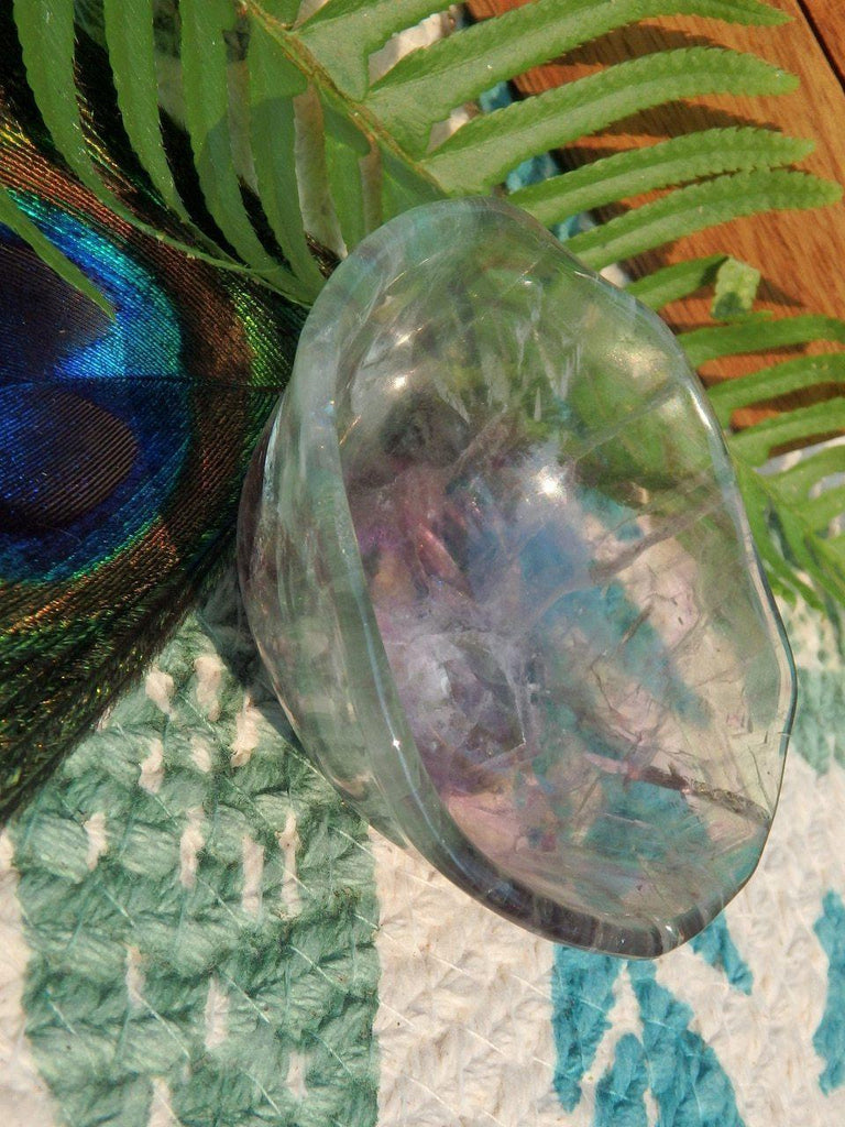 Divine Purple & Green Polished Fluorite Bowl Carving - Earth Family Crystals