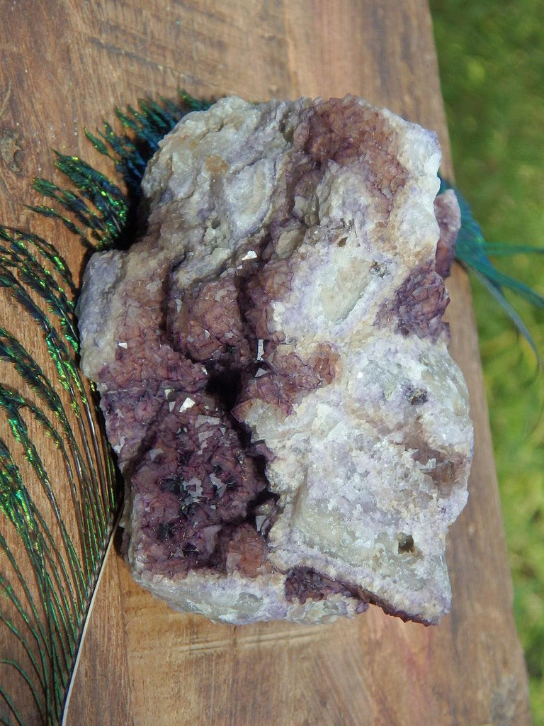 Interesting Cubic Purple Fluorite Natural Cluster from Rossport, Ontario - Earth Family Crystals