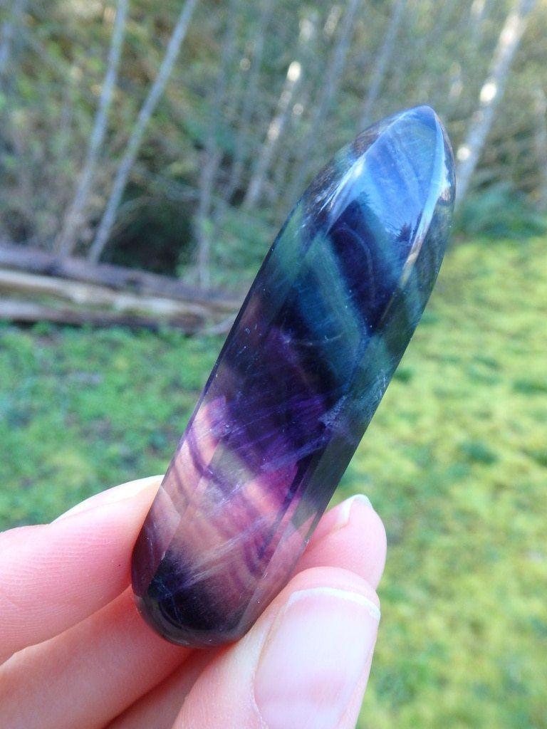 Beautiful Rainbow Fluorite Wand 1 - Earth Family Crystals