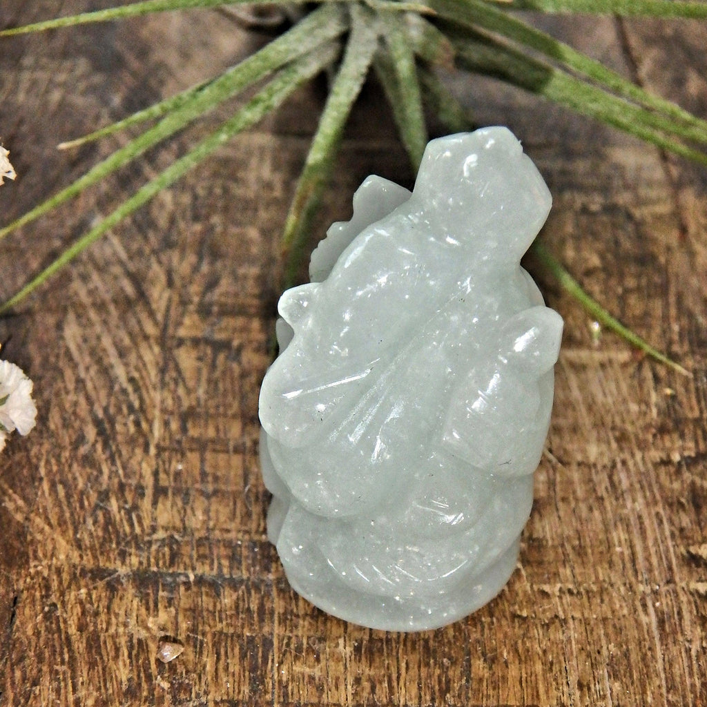 Mint Green Aventurine Ganesha Dainty Carving- The Remover of Obstacles - Earth Family Crystals