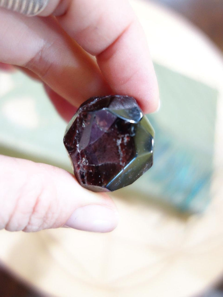 Lovely Deep Burgundy Polished Garnet Specimen - Earth Family Crystals