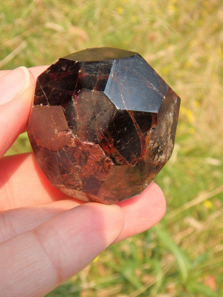 Divine Deep Burgundy Garnet Polished From India - Earth Family Crystals