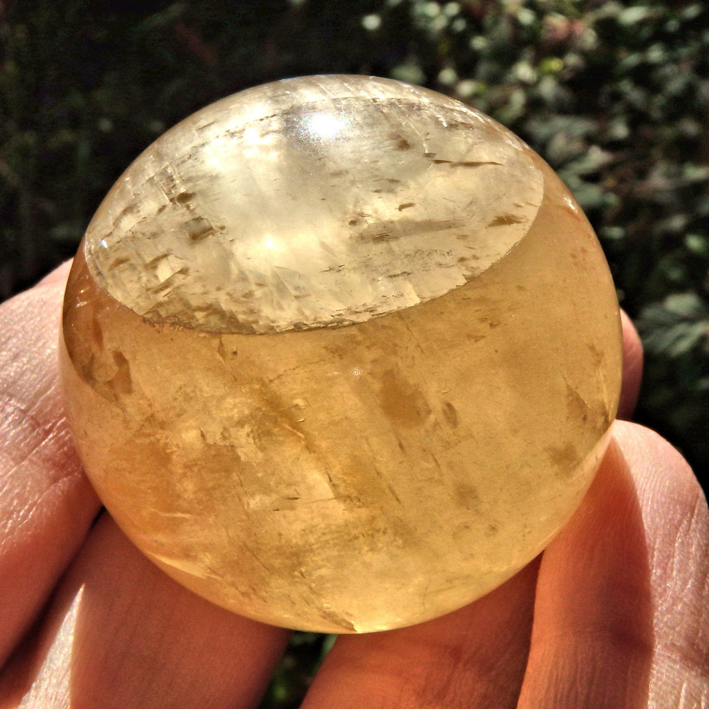 Sunny & Uplifting Golden Calcite Optical Sphere1 - Earth Family Crystals