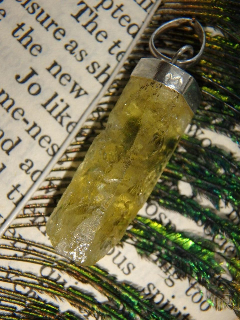 Liquid Sunshine! Golden Heliodor Pendant in Sterling Silver (Includes Silver Chain) - Earth Family Crystals