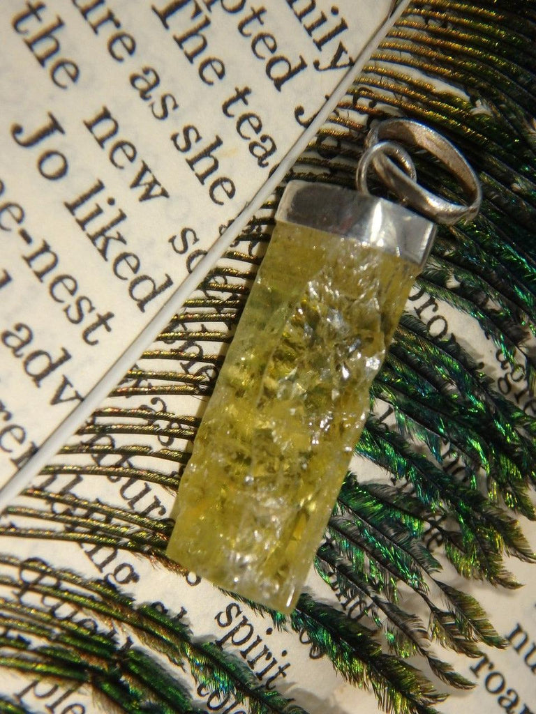Liquid Sunshine! Golden Heliodor Pendant in Sterling Silver (Includes Silver Chain) - Earth Family Crystals