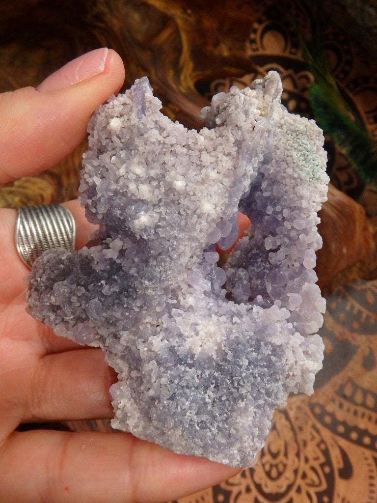 NEW FIND! Unique Large  Purple Grape Agate With Hints of Green From Indonesia - Earth Family Crystals