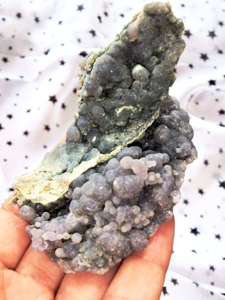 Unique Shape Bytrodial Purple Grape Agate Specimen From Indonesia 2 - Earth Family Crystals