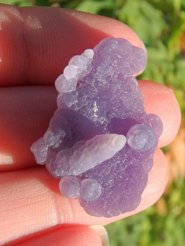 Dark Purple Grape Agate Hand Held Specimen From Indonesia - Earth Family Crystals
