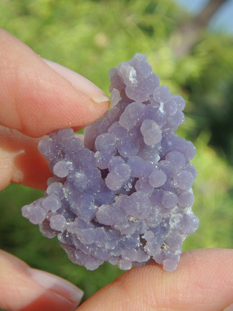Sparkly Grape Agate Hand Held Specimen - Earth Family Crystals