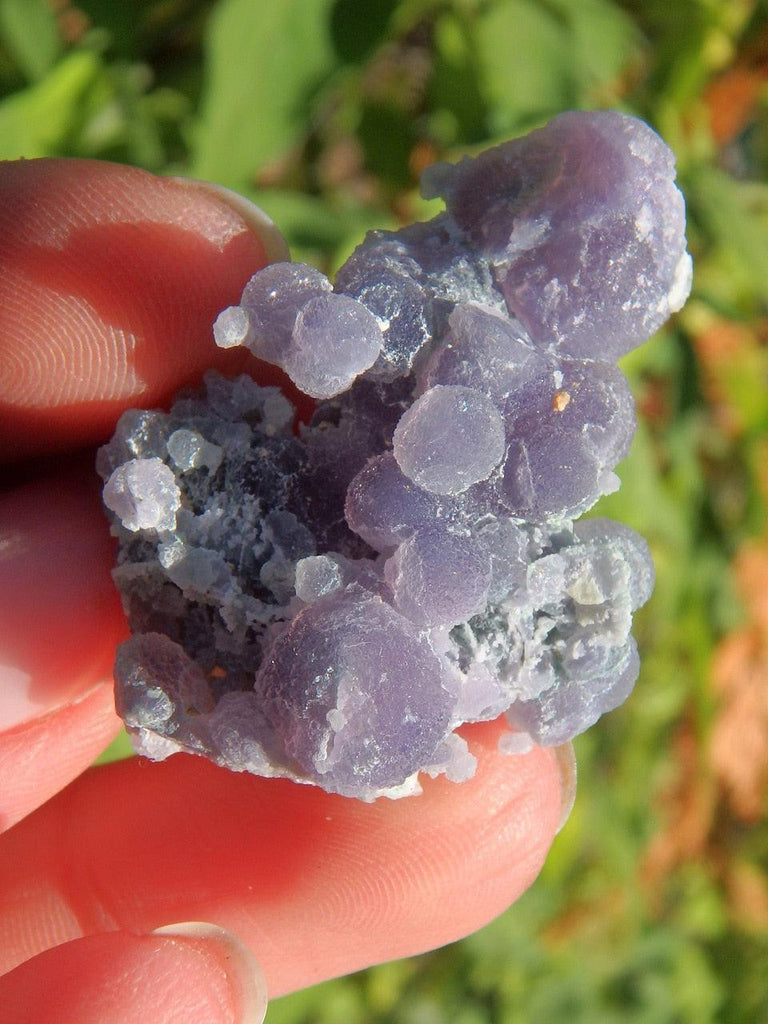 Sparkly & Adorable Hand Held Grape Agate Specimen 1 - Earth Family Crystals