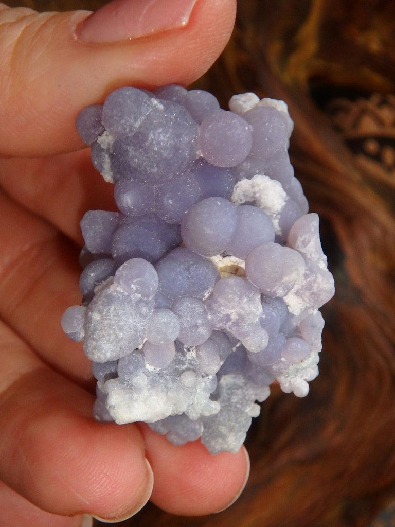 NEW FIND! Adorable Creamy Purple Grape Agate Specimen From Indonesia - Earth Family Crystals