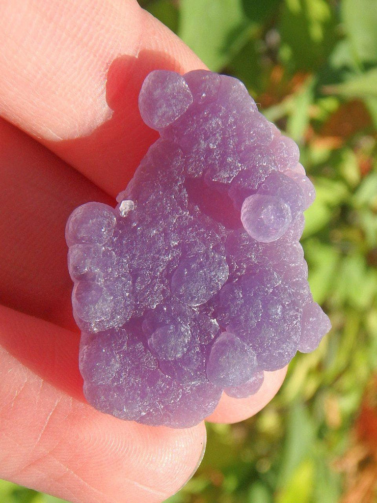 Dark Purple Grape Agate Hand Held Specimen From Indonesia - Earth Family Crystals