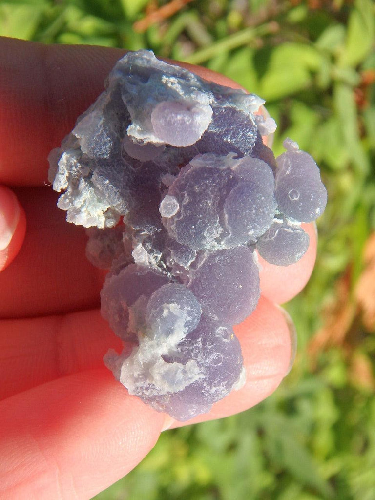 Sparkly & Adorable Hand Held Grape Agate Specimen 1 - Earth Family Crystals