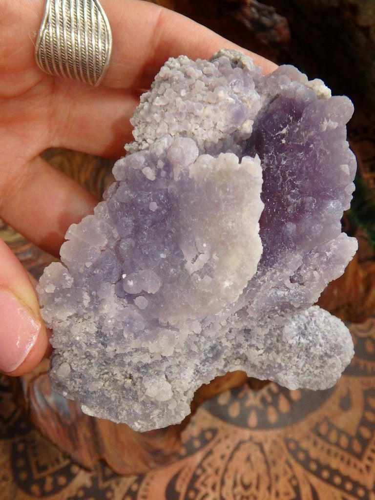 NEW FIND! Unique Large  Purple Grape Agate With Hints of Green From Indonesia - Earth Family Crystals