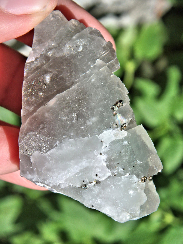 Mint Green Fluorite With Golden Pyrite Druzy Sprinkles - Earth Family Crystals