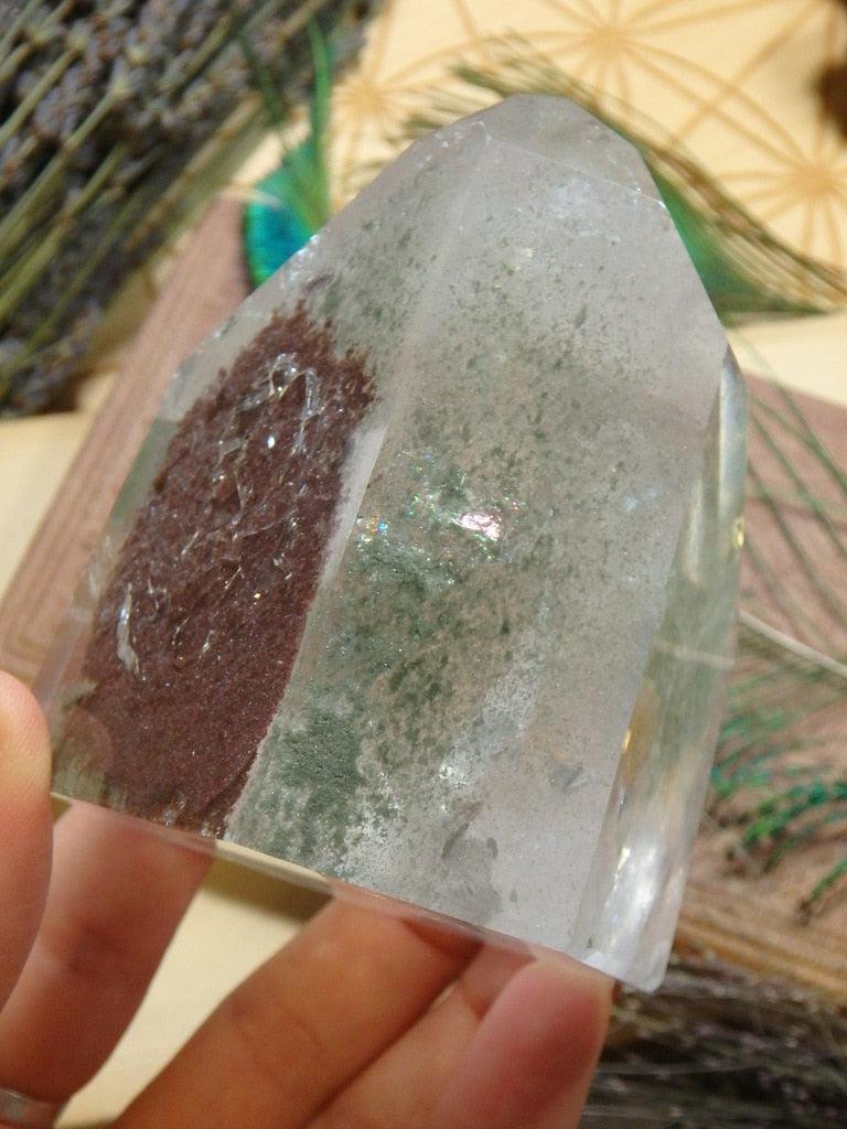 Large Green Chlorite Quartz Generator - Earth Family Crystals