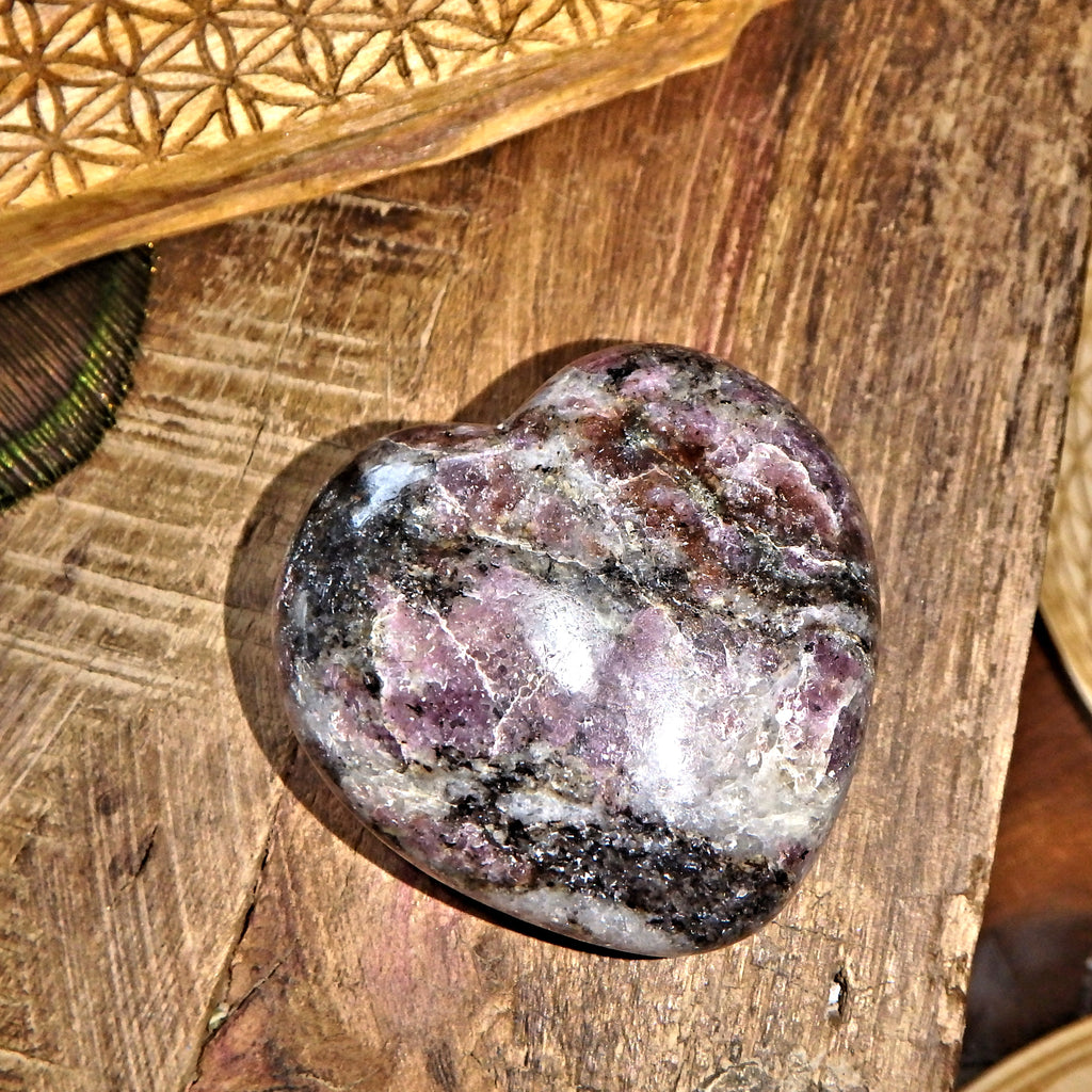 Rubellite & Milky Quartz Love Heart Carving   3 - Earth Family Crystals